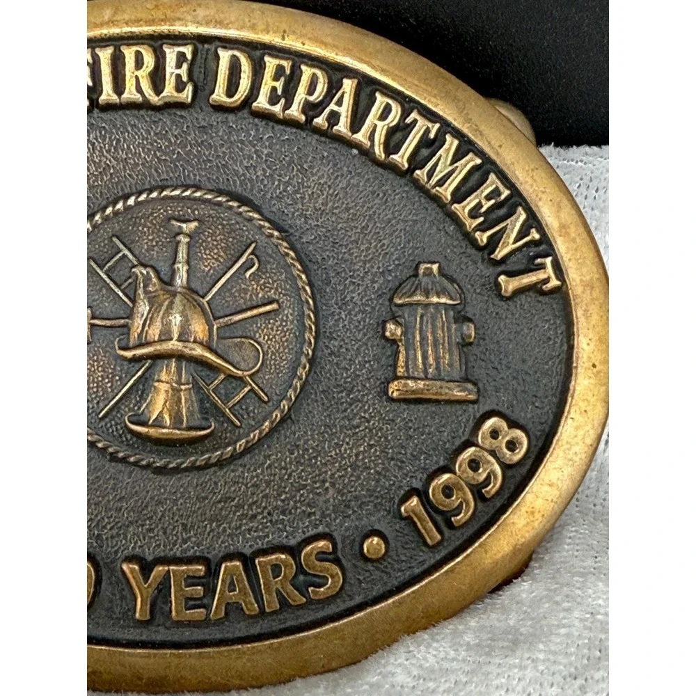 Vintage Douglas Fire Department Belt Buckle‎ 100 years 1898-1998